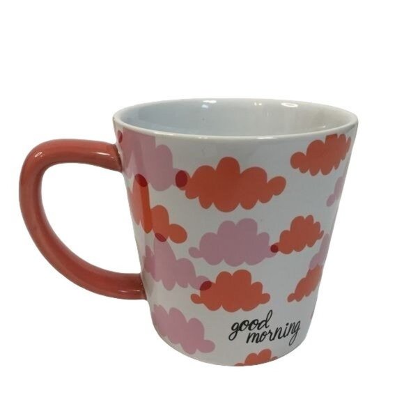 Coffee Mug Good Morning Orange Pink Cloud Coffee Tea Cup Bright Happy - Picture 3 of 6